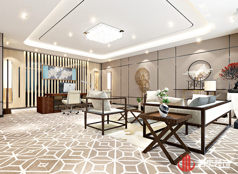 广州恒信集团司理室装修设计