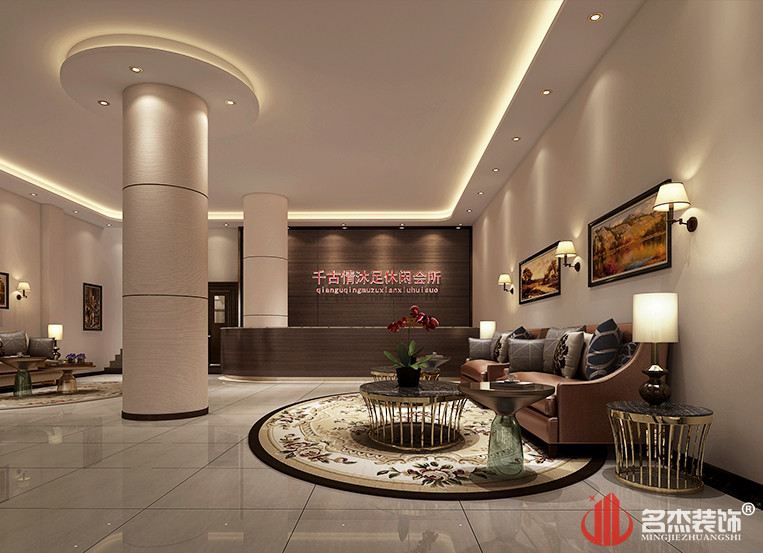 休闲会所一楼大厅装修设计