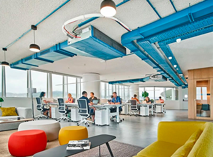 无邪立异迅速的团结办公室装修设计空间是怎样的——Cloudworks