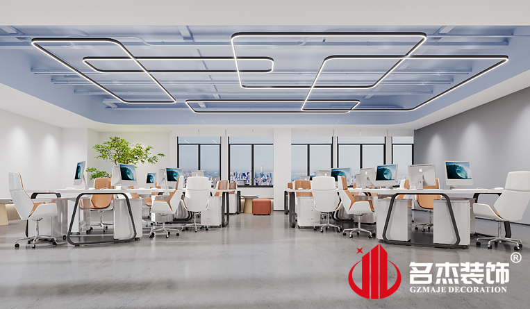 开放办公区装修设计效果
